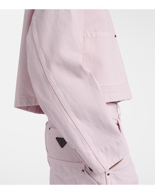 Prada Pink Cotton Canvas Jacket