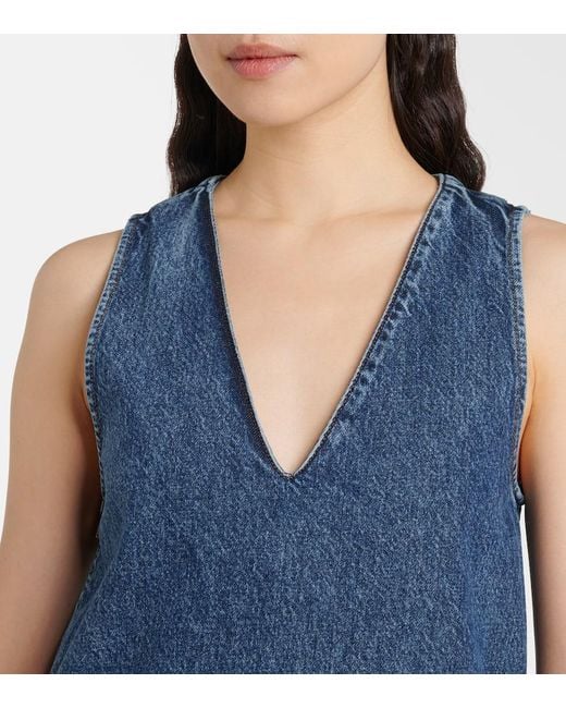 J.W. Anderson Blue Wickelkleid Aus Denim