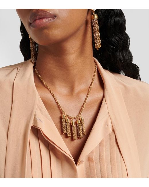 Collier The Pompoms Chloé en coloris Metallic
