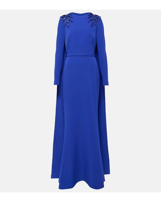 Safiyaa Blue Verzierte Robe Ginevra
