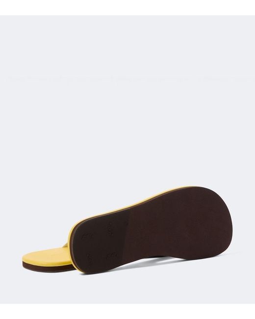 Auralee Metallic Leather Thong Sandals for men