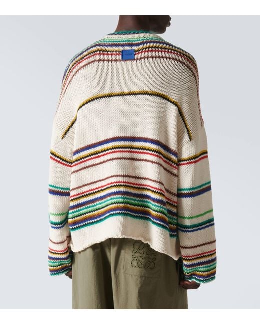 Loewe Multicolor Paula's Ibiza Striped Cotton-blend Sweater for men