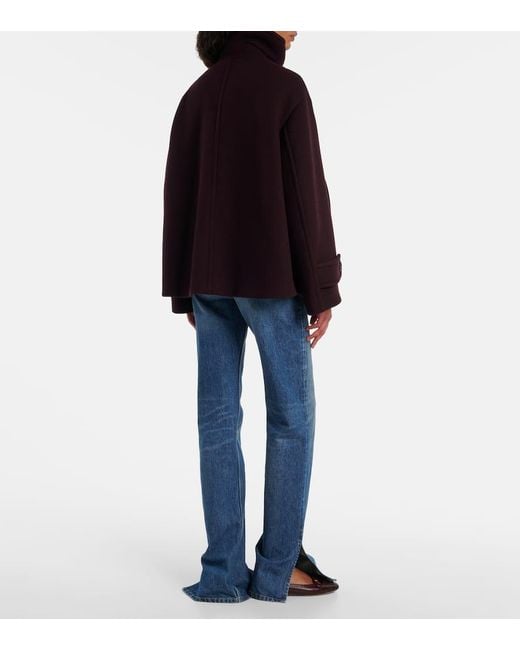 Abrigo Cruzado En Mezcla De Lana Chloé de color Purple