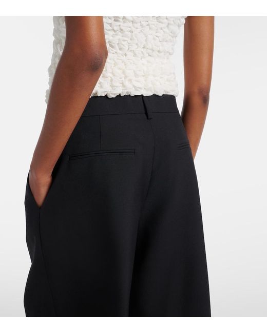Khaite Black Auggie Virgin Wool Bermuda Shorts