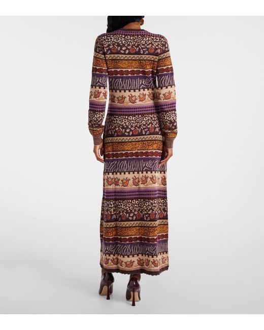 Ulla Johnson Red Maxikleid Paloma Aus Jacquard