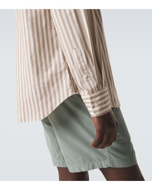 Slowear Natural Striped Cotton Shirt for men