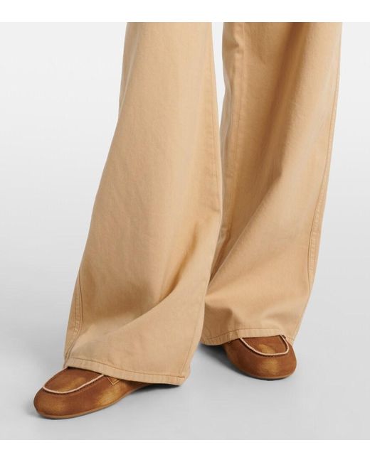 Miu Miu Natural High-Rise Wide-Leg Jeans