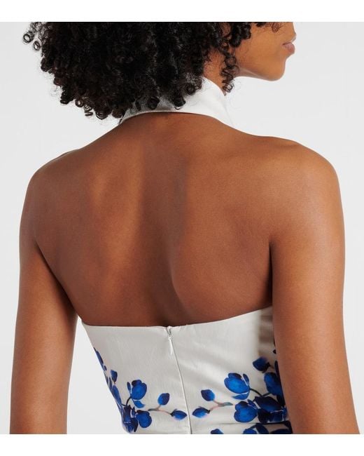 Rebecca Vallance Orchid Blues Floral Midi Dress
