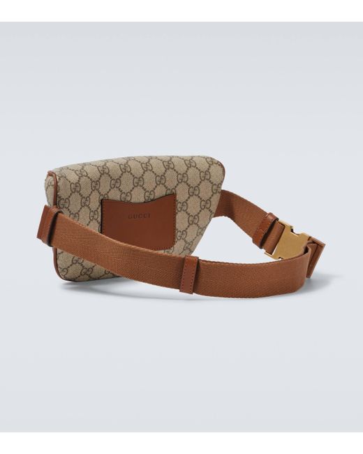 Gucci Natural GG Canvas Small Leather-embellished Belt Bag for men