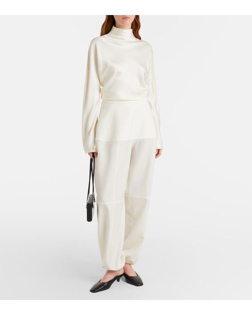 Rohe White Virgin Wool Balloon Pants