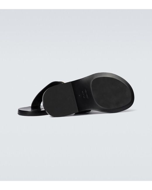 Tom Ford Brown Leather Thong Sandals for men