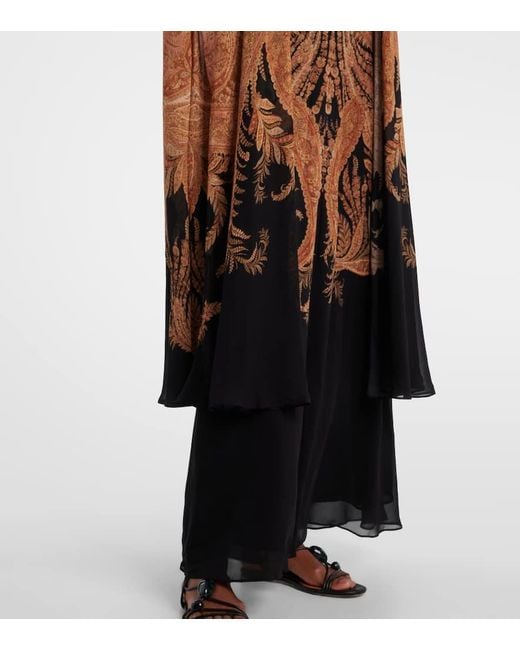 Vestido Largo Hypnotic Con Capa Zimmermann de color Brown
