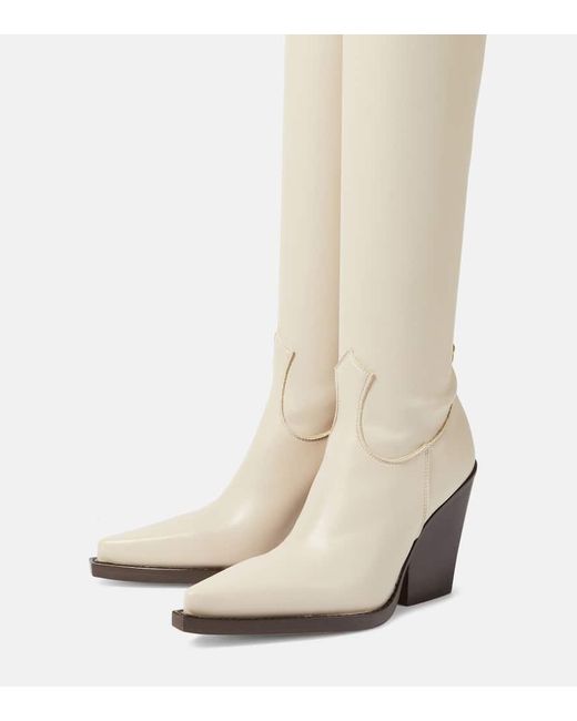 Paris Texas White Vegas Faux Leather Over-The-Knee Boots