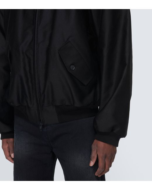 Balenciaga Black Harrington Cotton Bomber Jacket for men