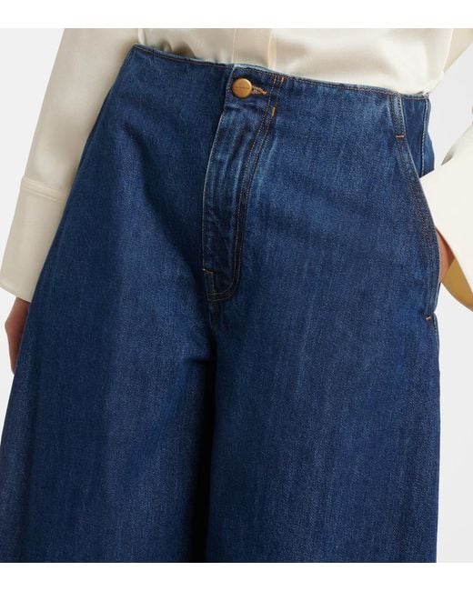 Jil Sander Blue Barrel-Leg Jeans