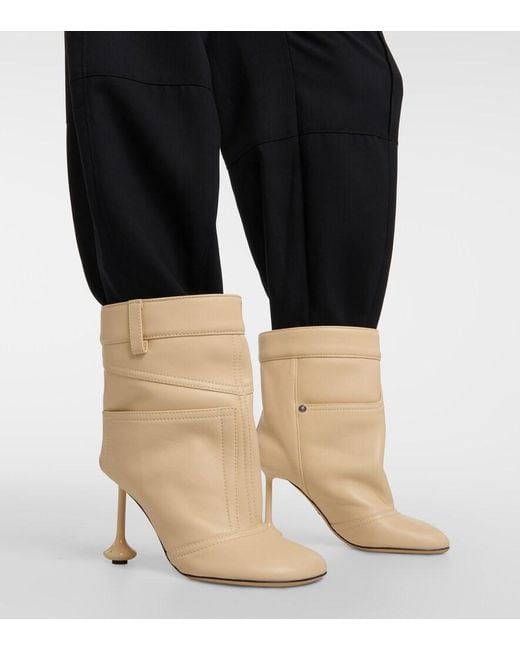Loewe Natural Leather Toy Ankle Boots 90