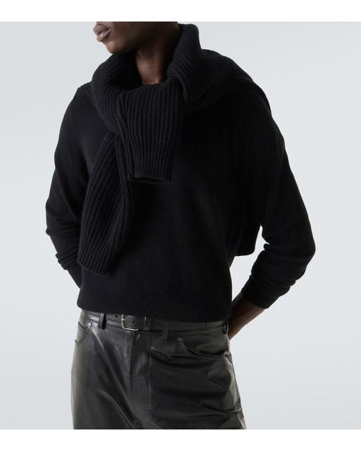 Jersey De Cachemir Allude de hombre de color Black