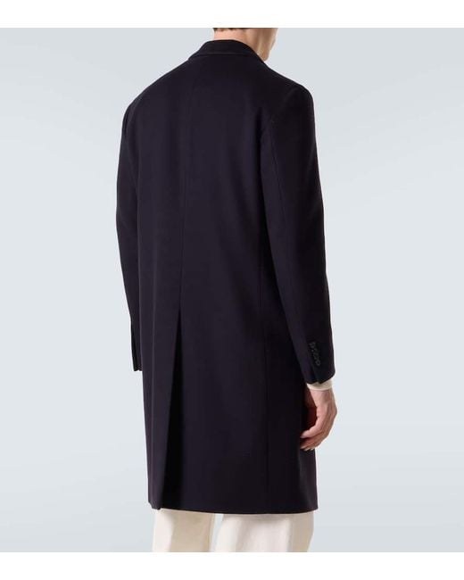 Lardini Black Virgin Wool Overcoat for men
