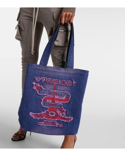 Y. Project Purple Paris' Best Denim Tote Bag