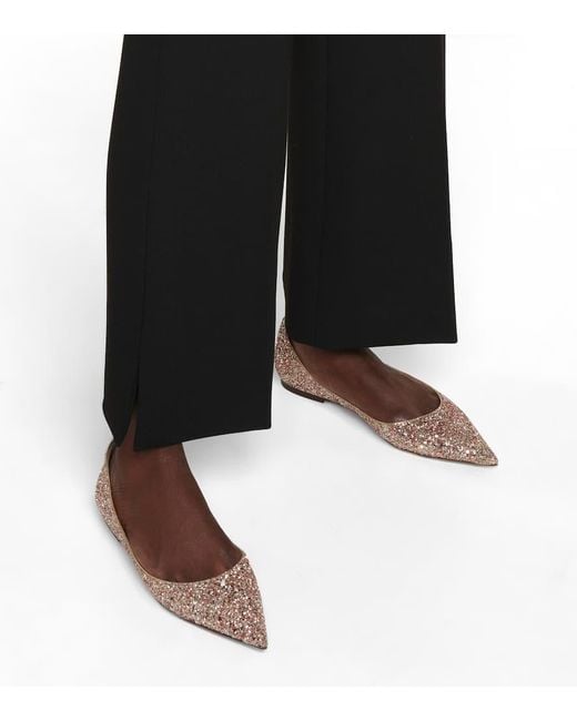 Bailarinas Love con glitter Jimmy Choo de color Brown