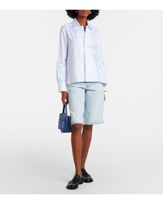 Agolde Blue Ramona Denim Bermuda Shorts