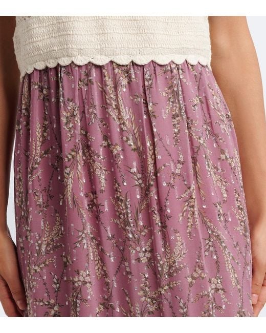 Veronica Beard Purple Josiane Floral Maxi Dress