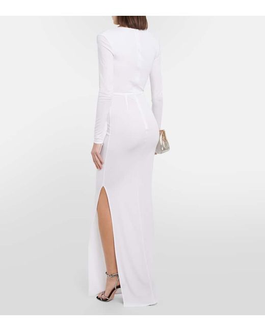 Alex Perry White Maxikleid Aus Jersey
