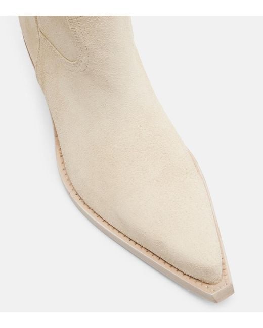 Paris Texas Natural Dakota Suede Ankle Boots