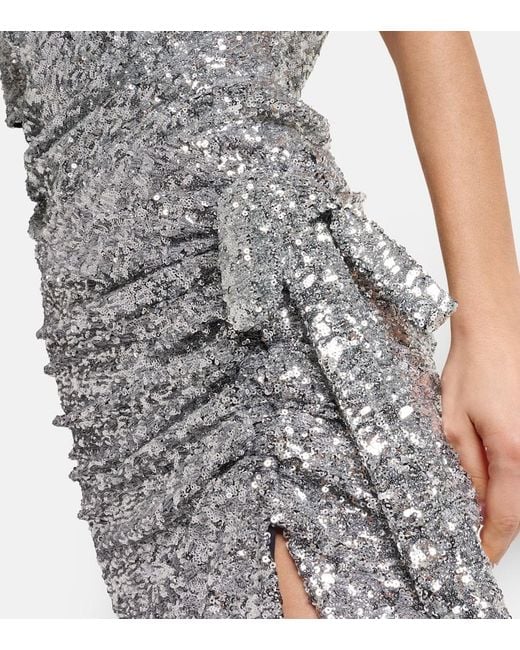 Rabanne Gray Sequined Miniskirt
