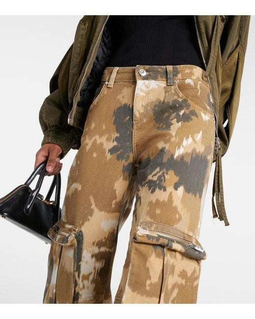 Blumarine Natural Camouflage Cargo Pants