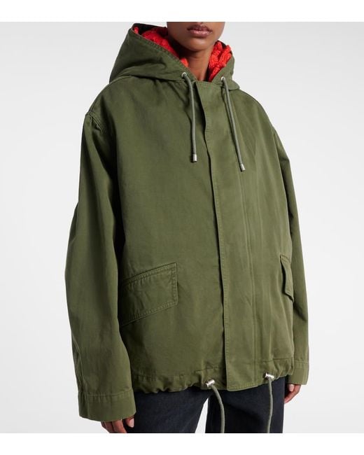 Loewe Green Set Aus Weste Und Jacke Aus Canvas