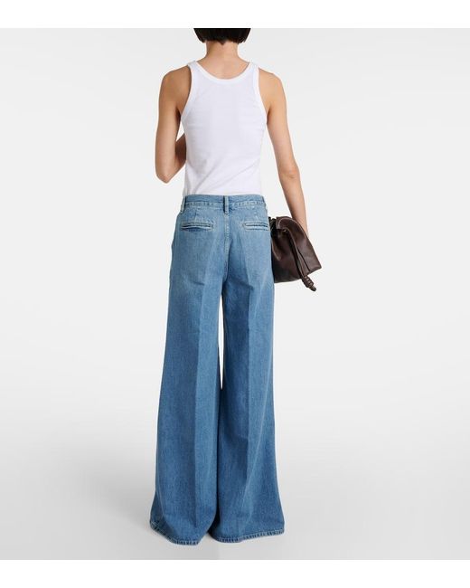 FRAME Blue High-Rise Jeans Extra Wide Leg