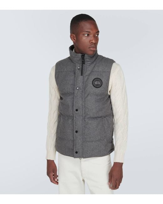 Canada Goose Gray Garson Wool-blend Vest for men