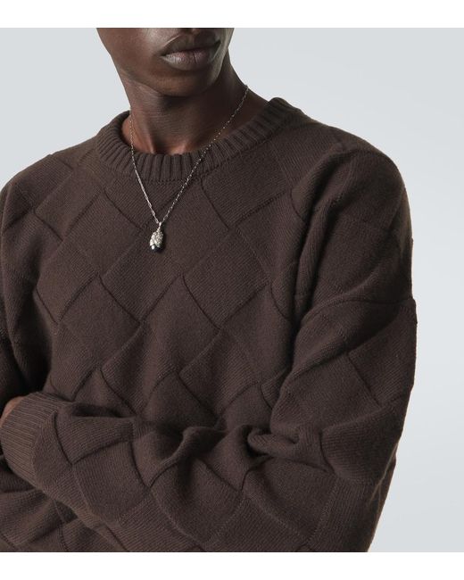Bottega Veneta White Sterling Pendant Necklace for men