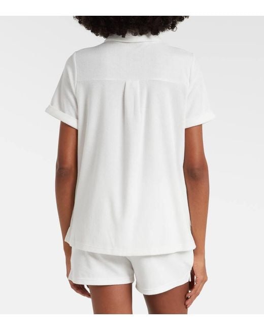Melissa Odabash White Tori Cotton-Blend Shirt