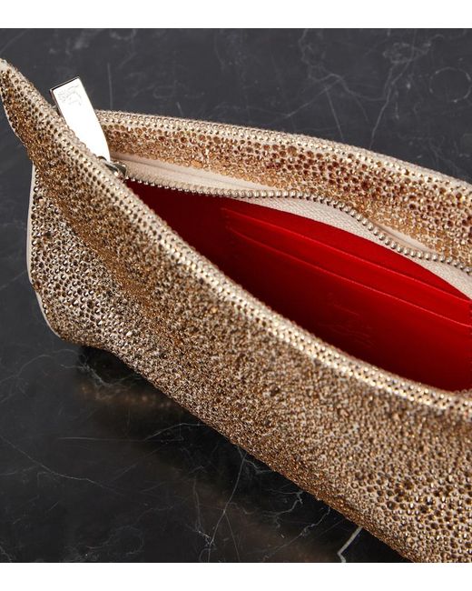 Christian Louboutin Natural Loubitwist Small Embellished Clutch