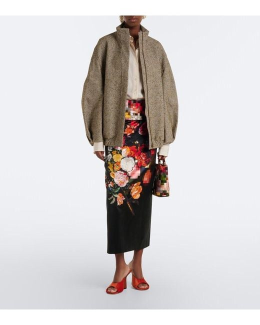 Dries Van Noten Red Small Sequined Patchwork Top-Handle Bag