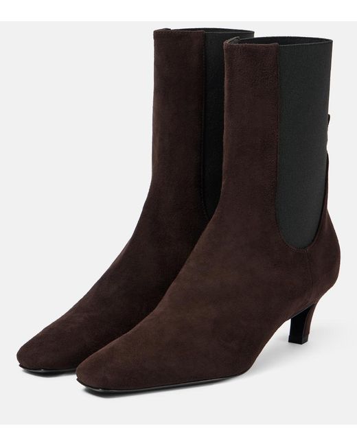Totême Brown Suede Ankle Boots
