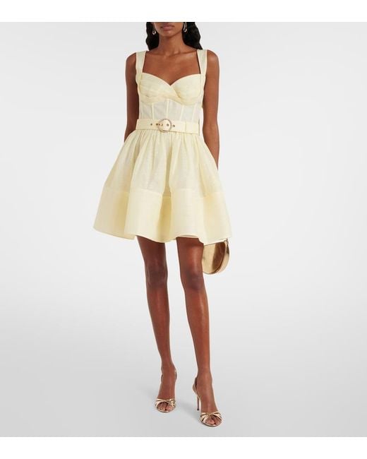 Abito Corto Dawning di Zimmermann in Yellow
