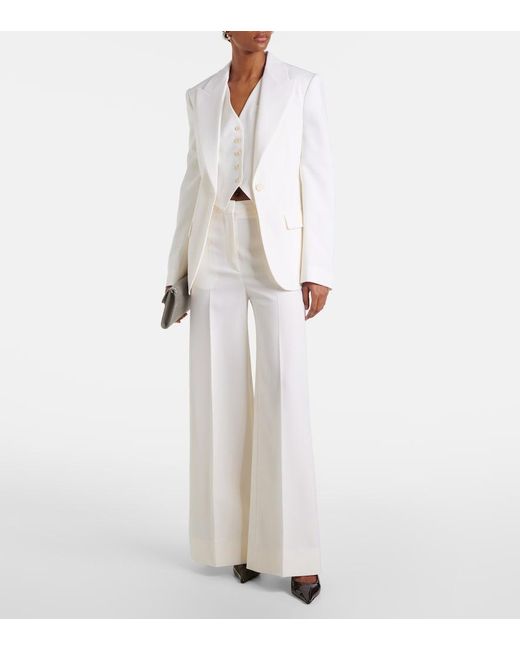 Stella McCartney White Cropped Wool Vest