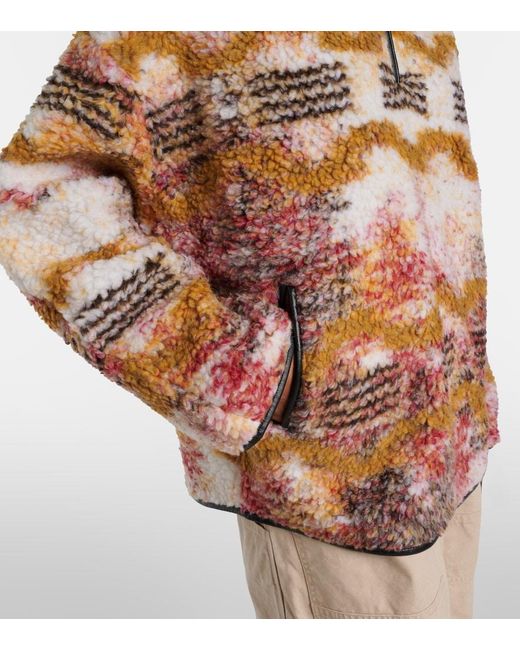 Isabel Marant Natural Marner Fleece Half-Zip Sweater