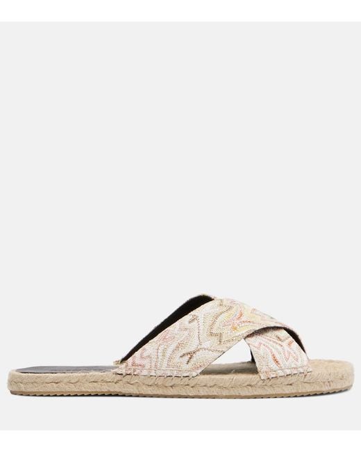 Missoni Natural Harlow Lame Espadrille Sandals