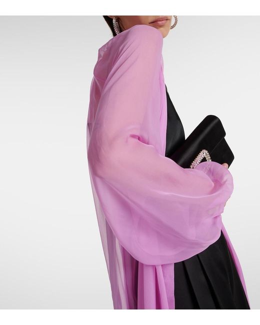 Max Mara Pink Medicea Silk Chiffon Robe