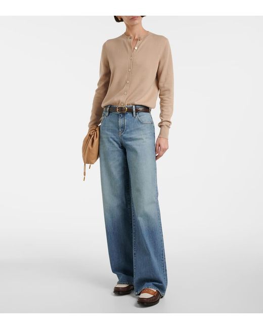 Ralph Lauren Natural Cable-Knit Cashmere Cardigan