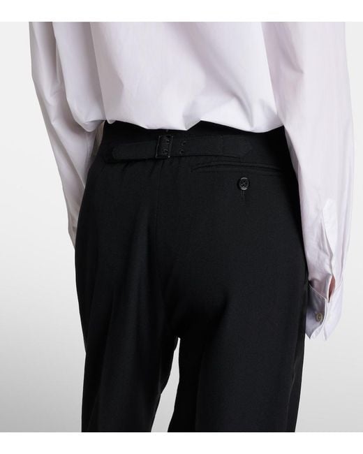 The Row Blue Felicita Wool Twill Wide-Leg Pants