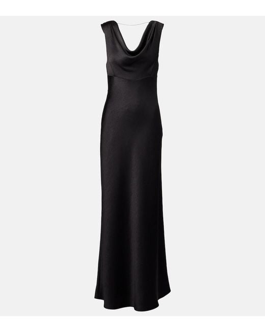 Vince Black Draped Maxi Dress