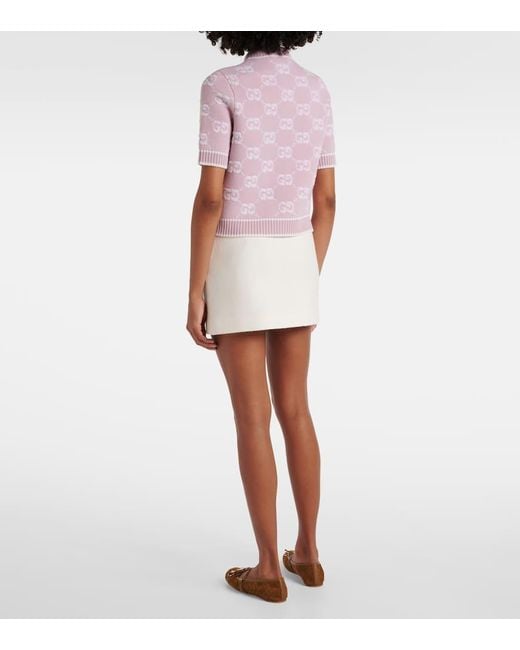 Gucci Pink Pullover Aus Woll-Bouclé