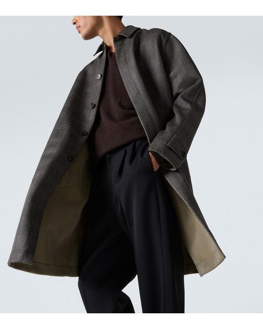 The Row Gray Palo Reversible Wool And Silk Car Coat for men