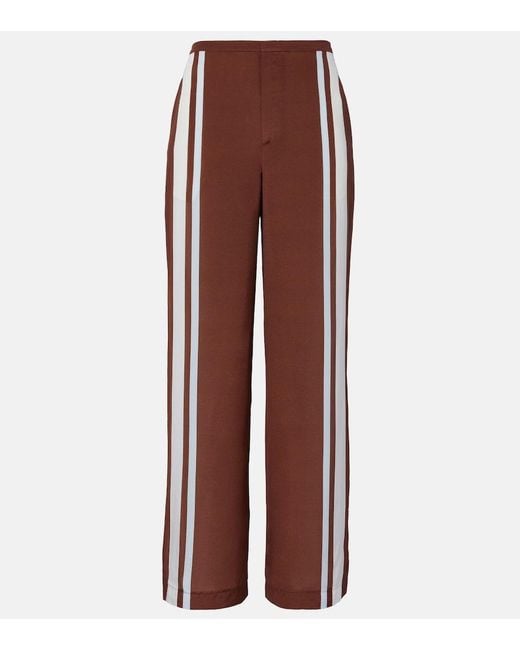 Sir Purple Marais Silk Wide-Leg Pants
