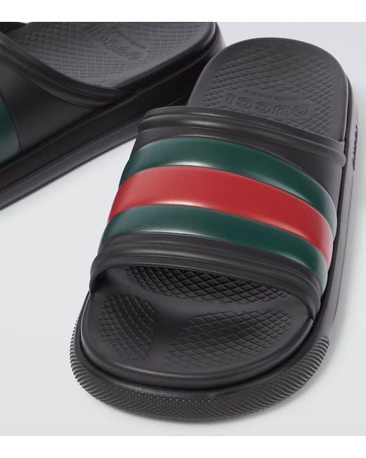 Gucci Multicolor Web Slide Sandald for men